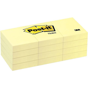 POST-IT NOTAS AMARILLAS 38x51mm 100H 12-PACK 653